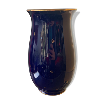 Sevres blue and gold porcelain vase