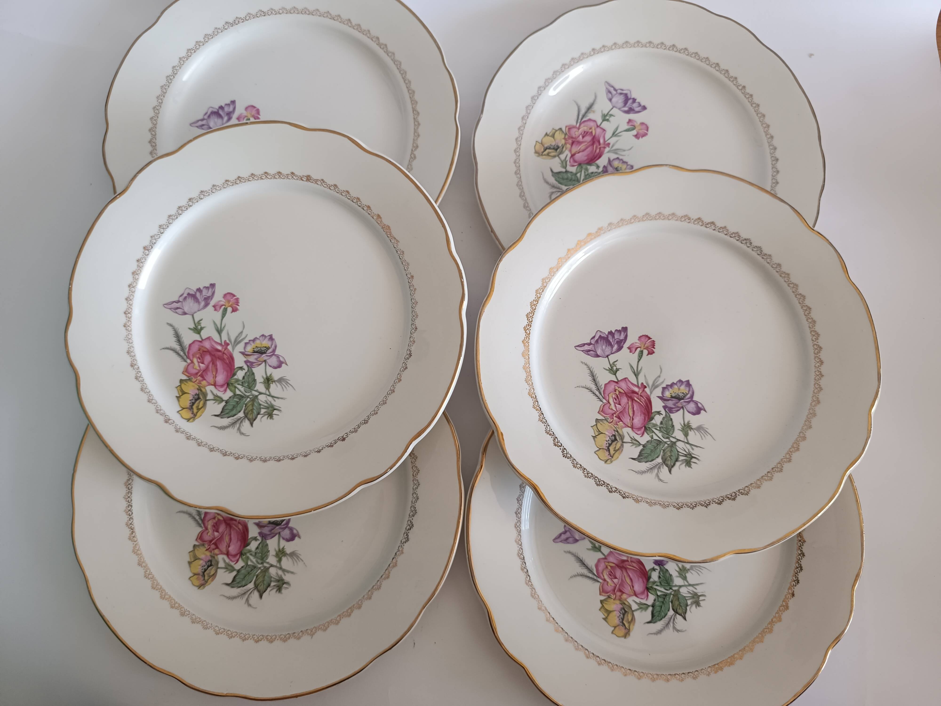 Assiettes plates Digoin & Sarreguemines