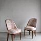2 Art Deco mahogany curved back chairs | France | 1920s