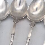 12 teaspoons, dessert, in silver. minerva and goldsmith hallmarks. 12.5 cm.