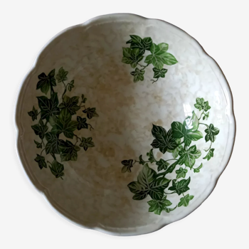 Ceramic salad bowl with vine leaves