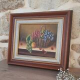 Tableau peinture cadre bois