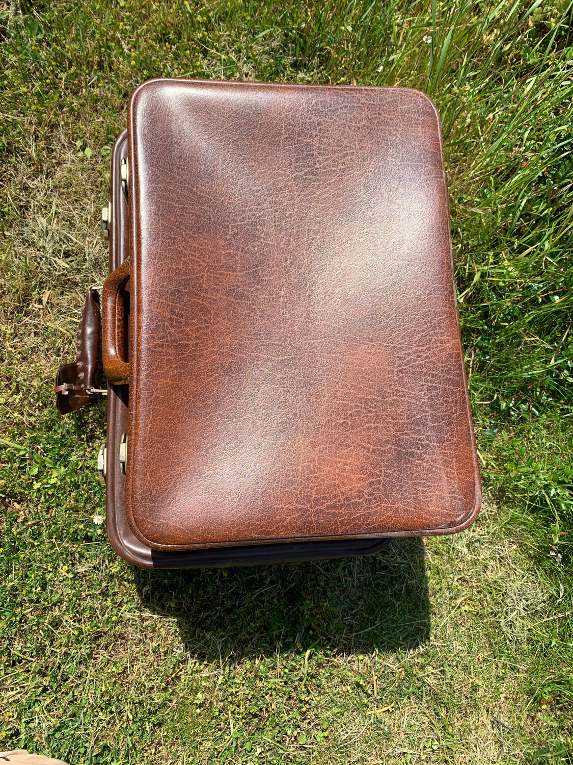 Antique leather suitcases