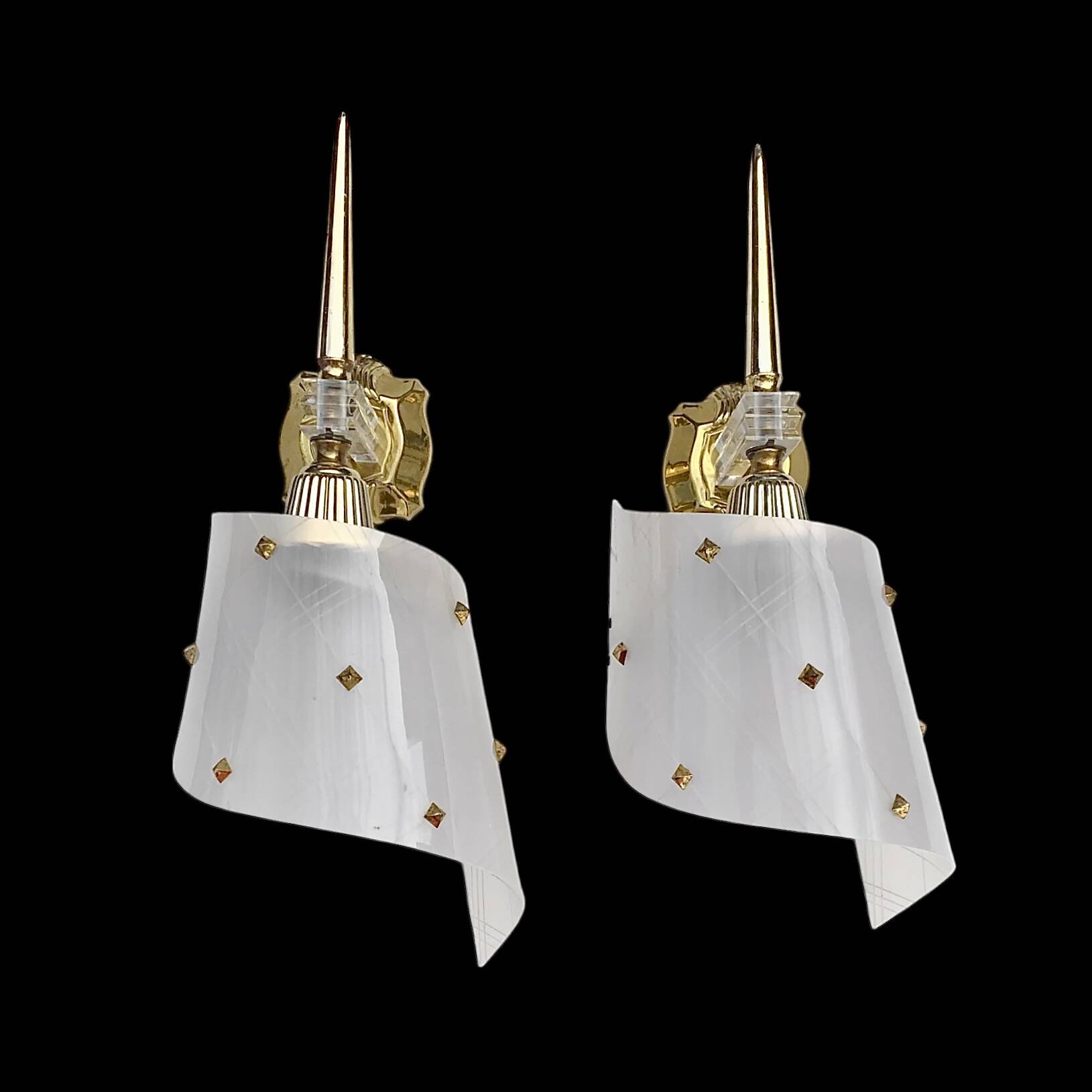 Pair of vintage wall lights – Rockabilly style – 50s/60s