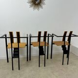 3 old Karl Friedrich Forster raw design chairs model Trix KFF postmodern 70s/80s