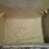 Leather travel trunk