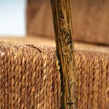 Japanese bamboo rope handmade highback sofa