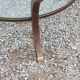 Round coffee table Perre Vandel Villa d'Este double tops in glass base gold metal