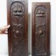 Pair of decorative wall panels in carved wood from the 19th century.