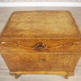 Early 20th Century Nightstands Veneered with Karelian Birch, 1950s, Set of 2