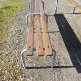 Industrial or Community Table with Benches