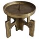 Brutalist candle holder in solid brass 1970s