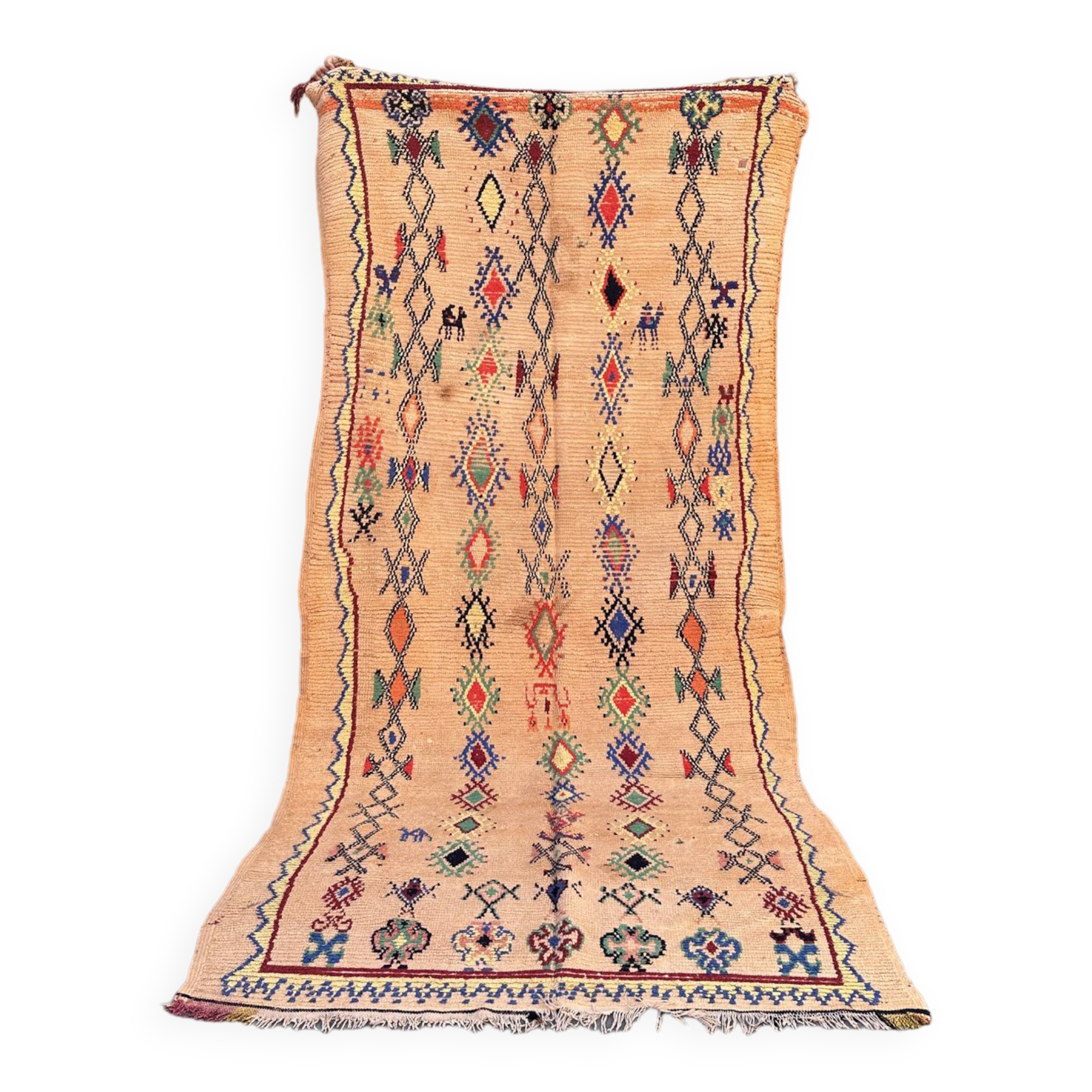 Tapis Marocain Boujad coloré