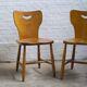 A pair of Swedish dining chairs 1950's