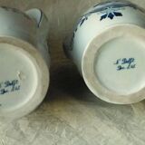 Paire de vases en faience de delft hollande decor marine bateaux