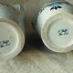 Pair of delft earthenware vases from holland with marine boat decor