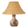 Table lamp – Vintage 60s ceramic and rattan shade