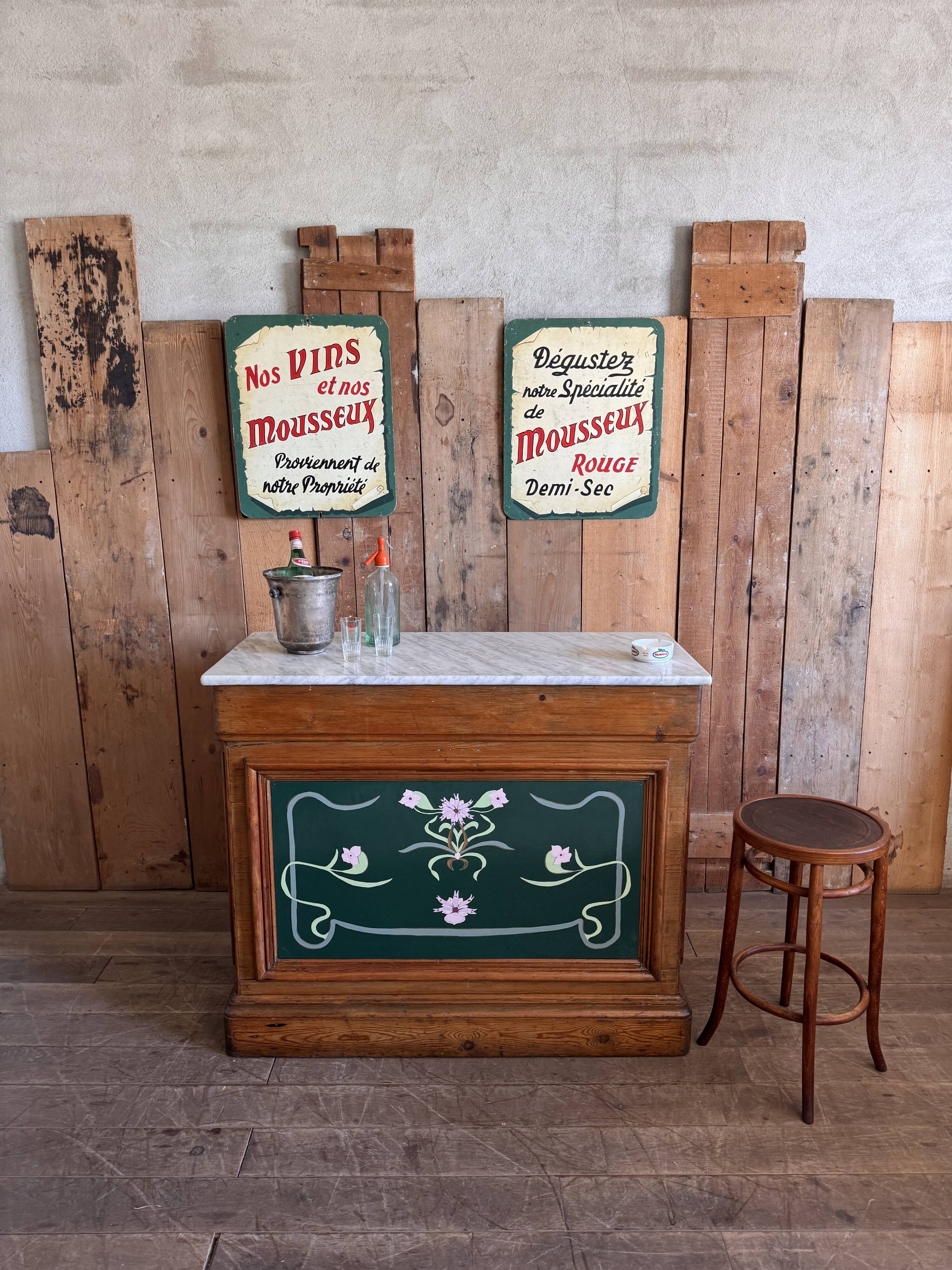 Comptoir bar ancien art nouveau