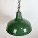 Industrial British Green Enamel Factory Pendant Lamp, 1960s