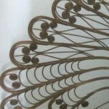 2-seat peacock rattan headboard