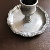 Pair of pewter table candlesticks
