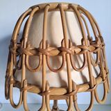 Vintage bamboo bedside lamp