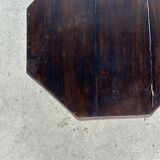 Pedestal table or small octagonal side table quadripod base with modernist spacer
