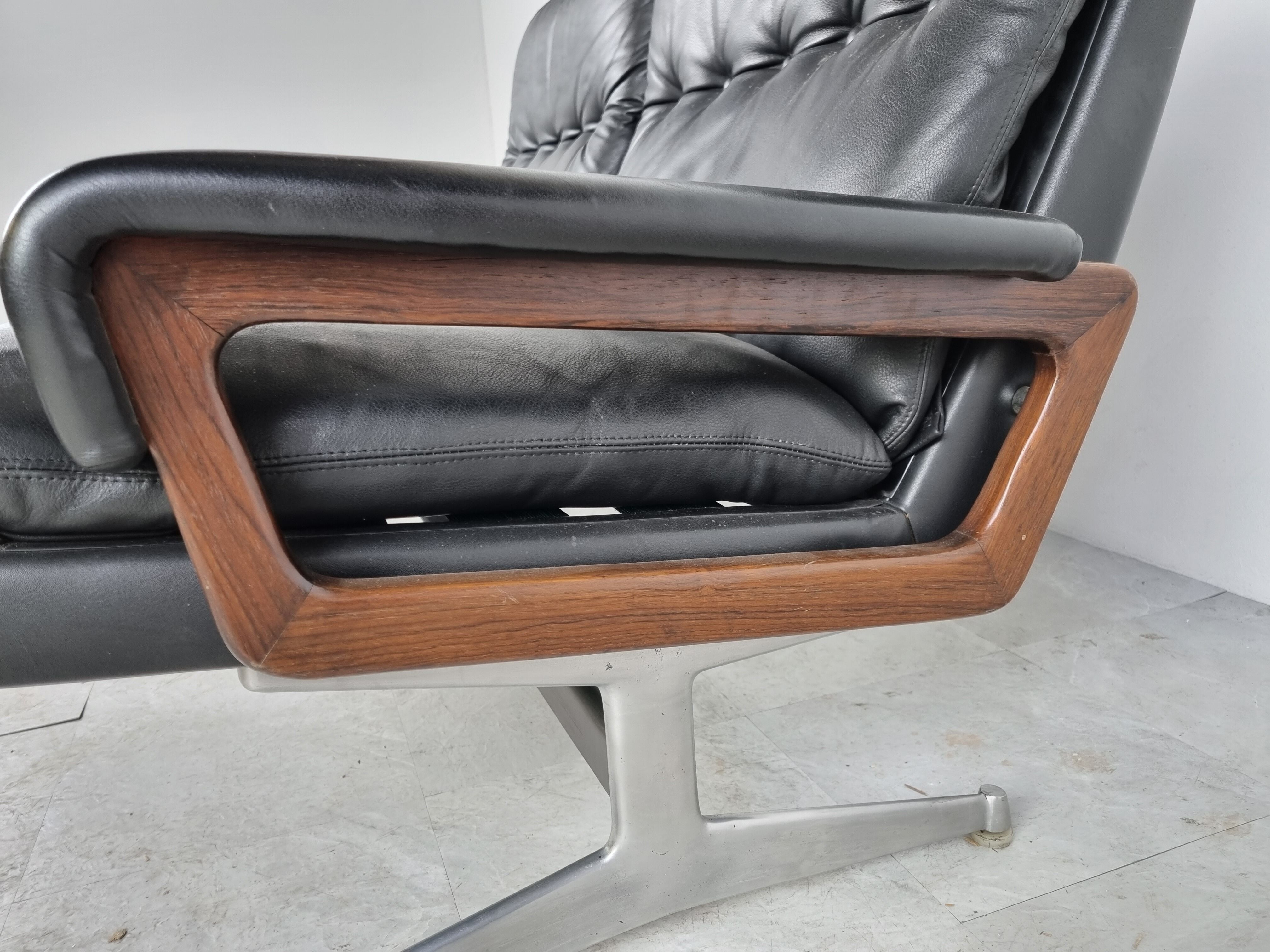 Vintage strässle international king sofa by andré vandenbeuck, 1960s