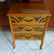 Chest of drawers 3 drawers art deco style in wood