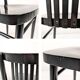 3 chaises bistrot en bois courbé de style viennois, années 60