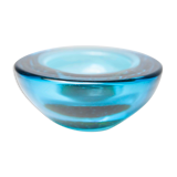 Murano ashtray blue orange bubble