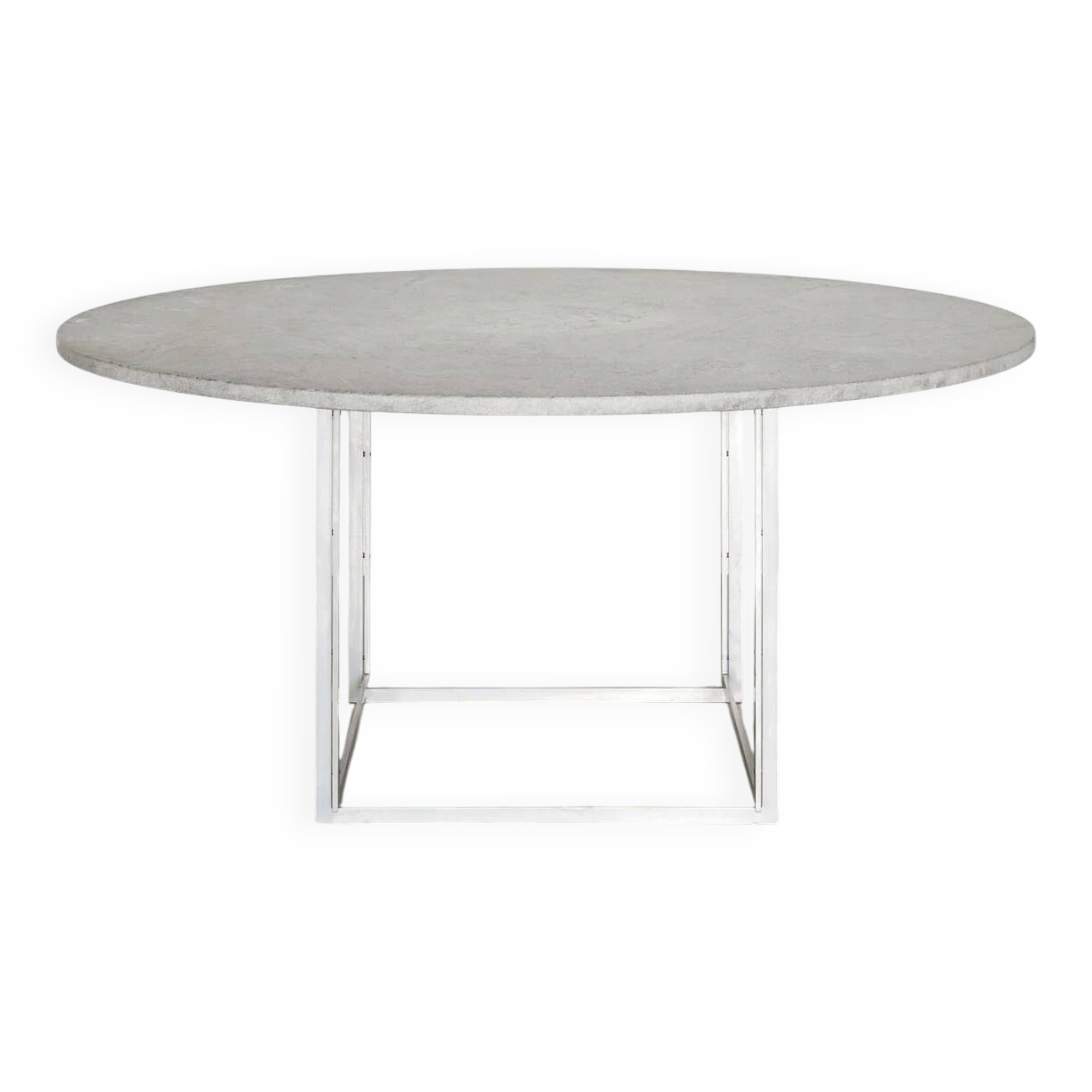 Table à manger "PK54" emblématique danoise du milieu du siècle par Poul Kjærholm, années 1960.