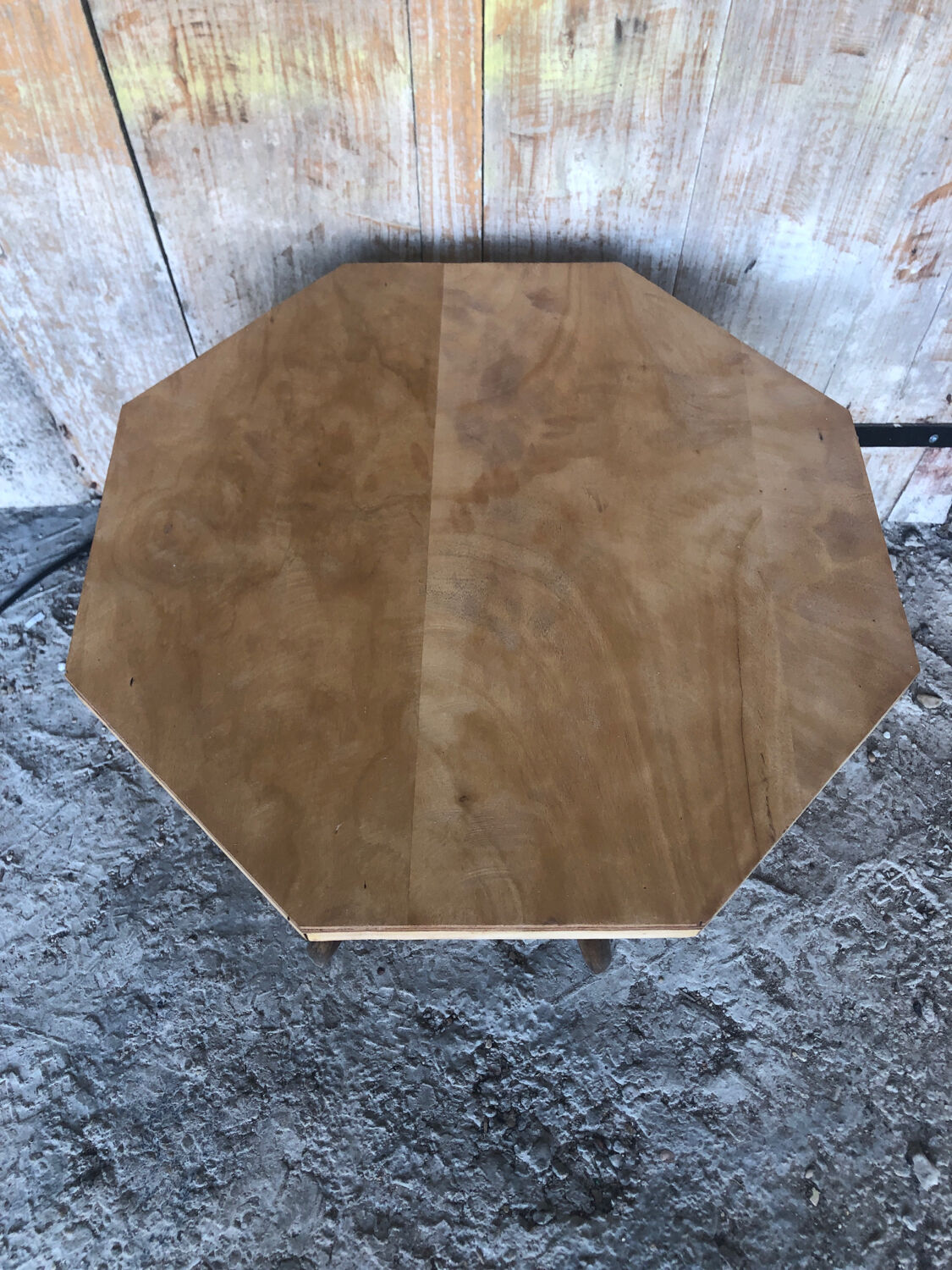 Table d'appoint haricot bois pied compas, années 50