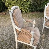 Louis XVI bench in bleached wood, Napoleon III period