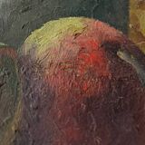 Tableau HST "Still Life with Peaches and Jug" 19th century signed