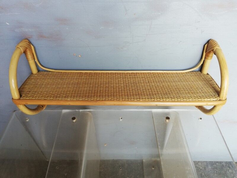 Rattan wall shelf ep 1970