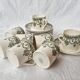 Lot de 8 tasses Empire de Badonviller