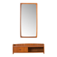 Scandinavian mid century teak mirror with a console, 1960s
