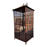 Handcrafted wrought iron aviary