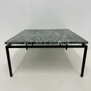 Table basse en marbre vert de style mid-century moderne, années 1970