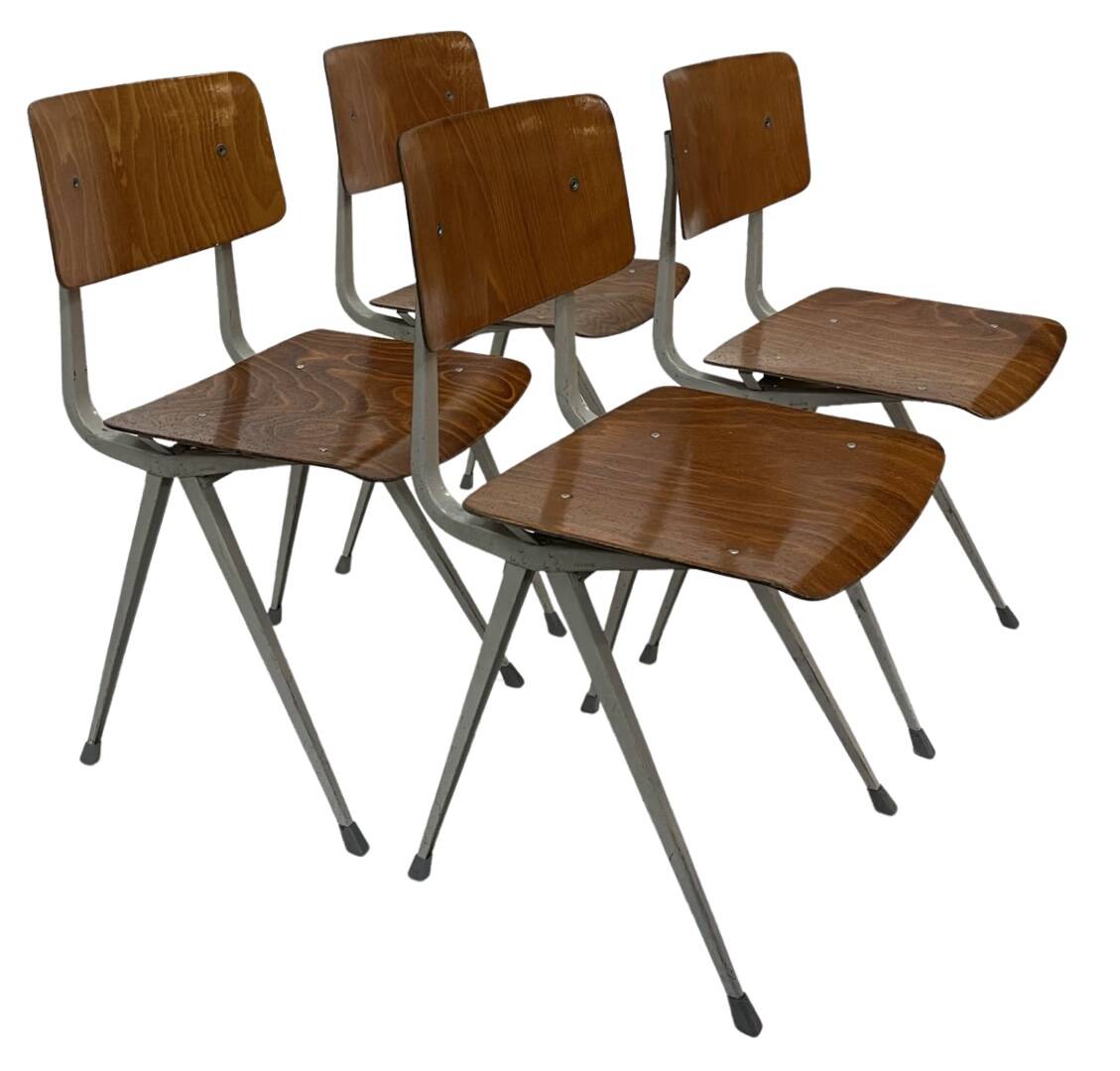 Dutch Result Chairs by Friso Kramer for Ahrend De Cirkel, 1960s, Set of 4