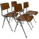 Chaises Result par Friso Kramer pour Ahrend De Cirkel, Pays-Bas, 1960s, Set de 4