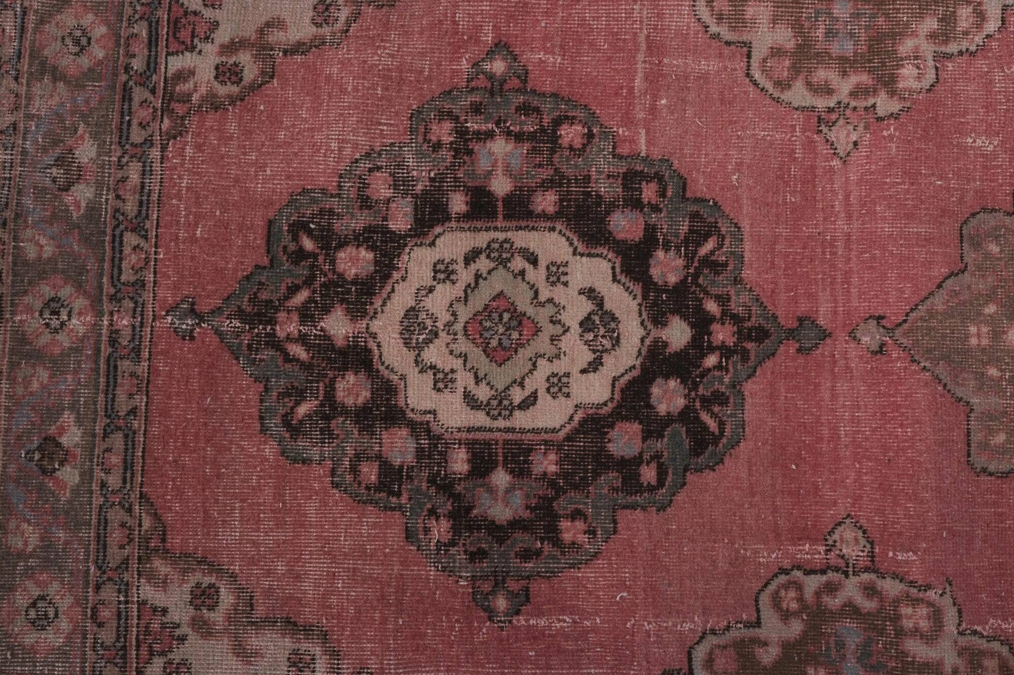 Vintage Turkish hallway rug 86x755 cm
