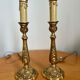 Pair of Louis XV rocaille bronze lamps