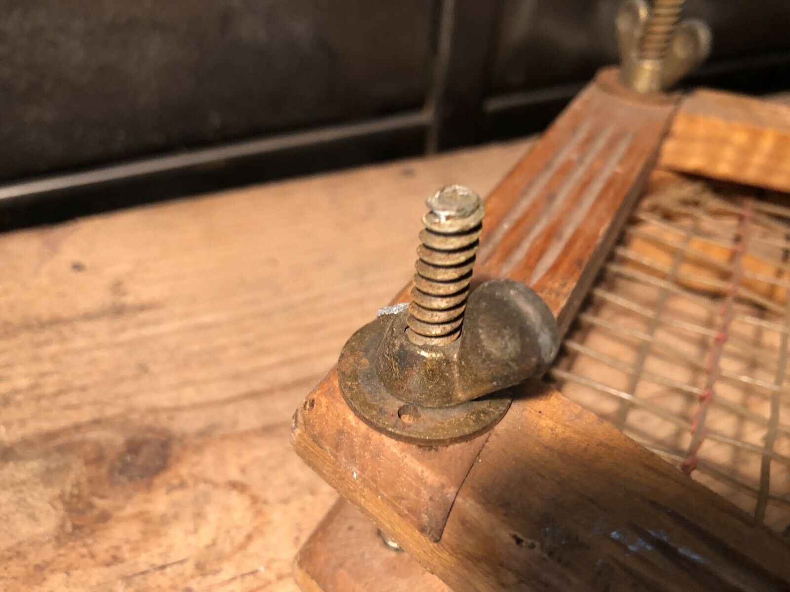 Wooden tennis racket