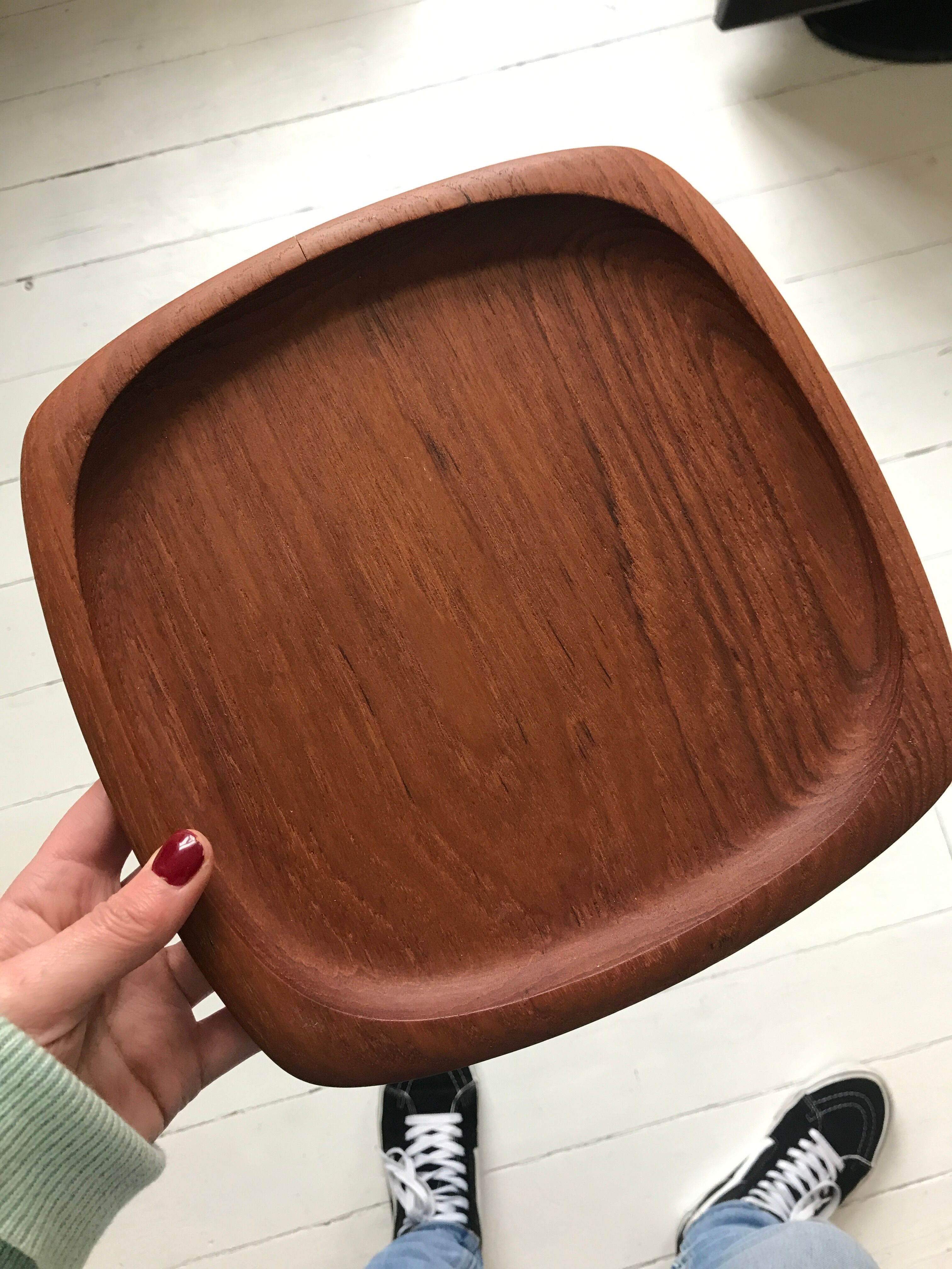 Norwegian design teak tray