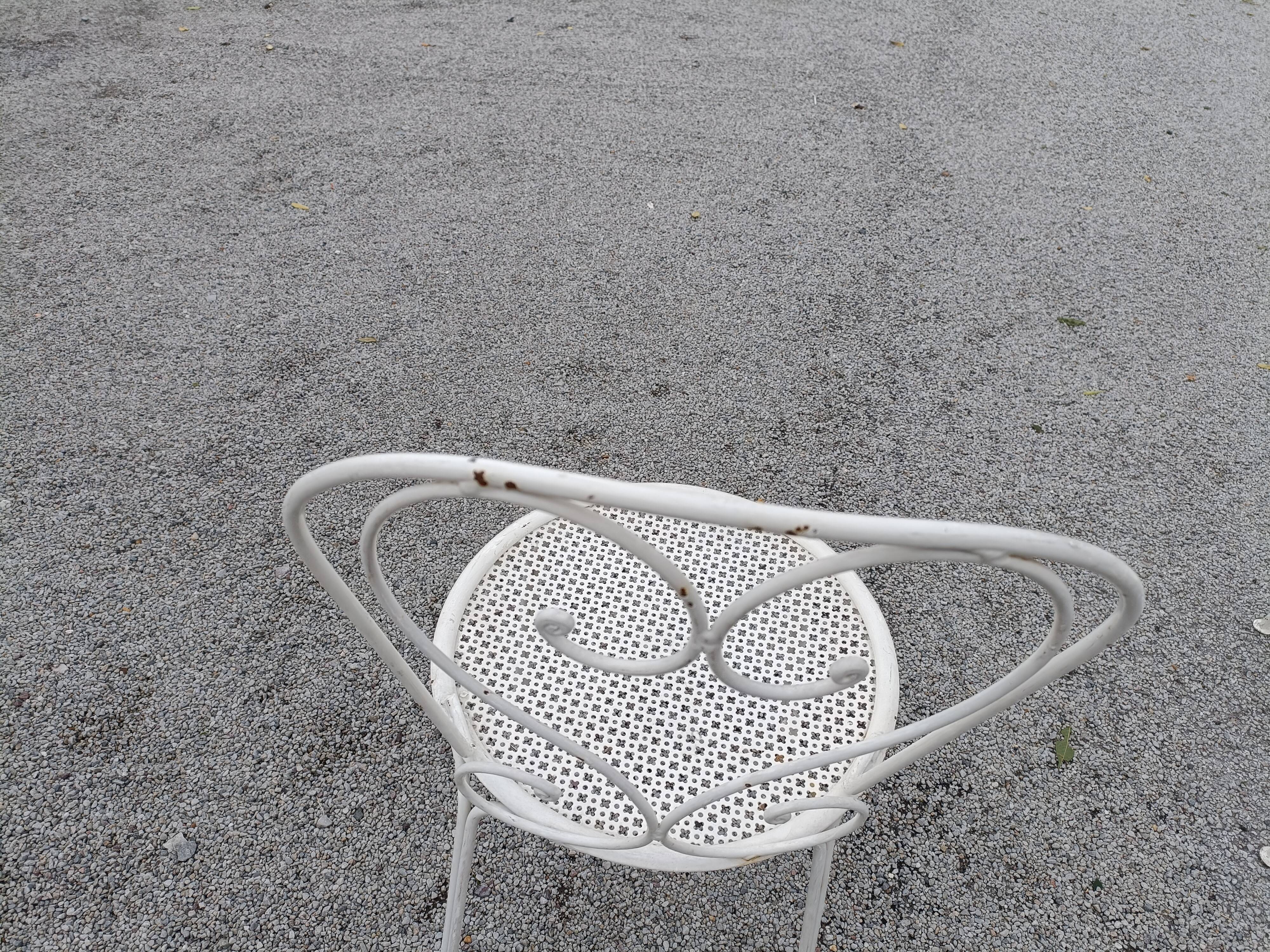 Antique garden furniture in full metal iron