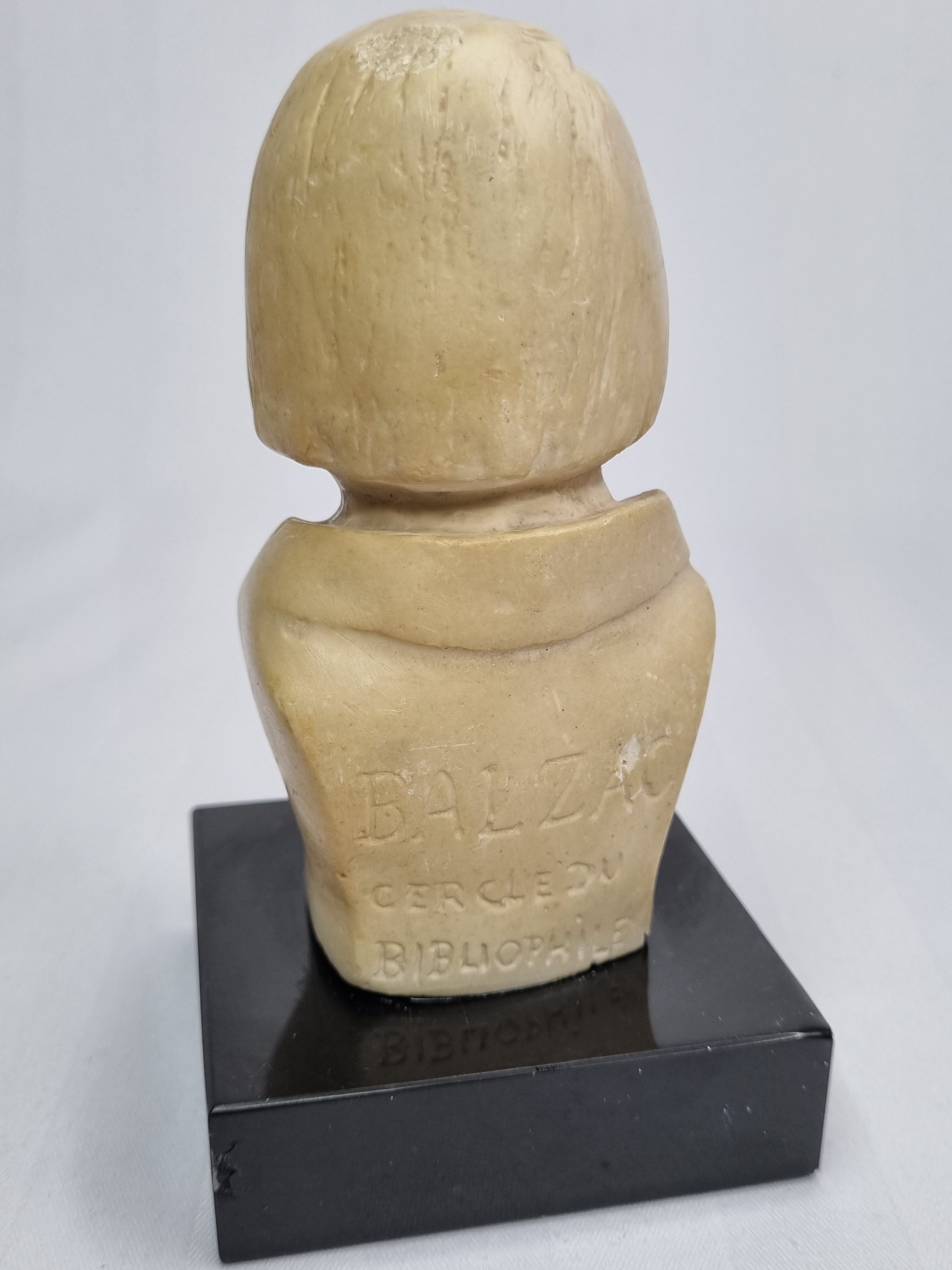 Buste en plâtre d'Honoré de Balzac, 13 cm