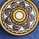 Tray, plate and 8 liqueur cups in ceramic from St Jean de Bretagne vintage 1950/60