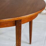 Vintage teak round table and 4 chairs, 1960